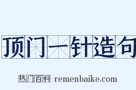 顶门一针造句是什么意思的图片
